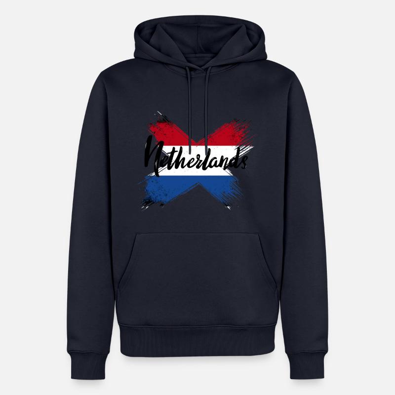 Pays-Bas - Sweat à capuche Premium bio Homme - bleu marine