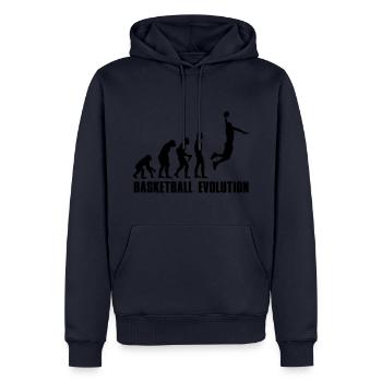 Evolution Basketball Dunk - Men’s Premium Organic Hoodie - navy - Front - Nico (187cm)