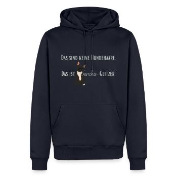 Keine Hundehaare, Franchie-Glitzer! - Männer Premium Bio Hoodie - Navy - Vorne - Nico (187cm)