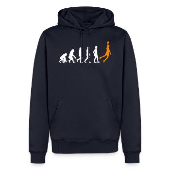 Basketball evolution basketball player gift - Men’s Premium Organic Hoodie - navy - Front - Nico (187cm)