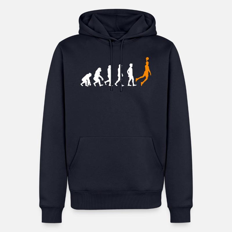 Basketball Evolution Basketballer Geschenk - Männer Premium Bio Hoodie - Navy