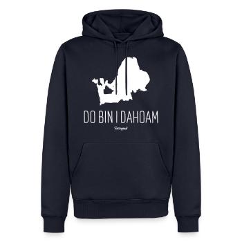 Chiemsee - Männer Premium Bio Hoodie - Navy - Vorne - Nico (187cm)