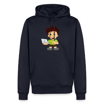Computer Nerd Internet - Men’s Premium Organic Hoodie - navy - Front - Nico (187cm)