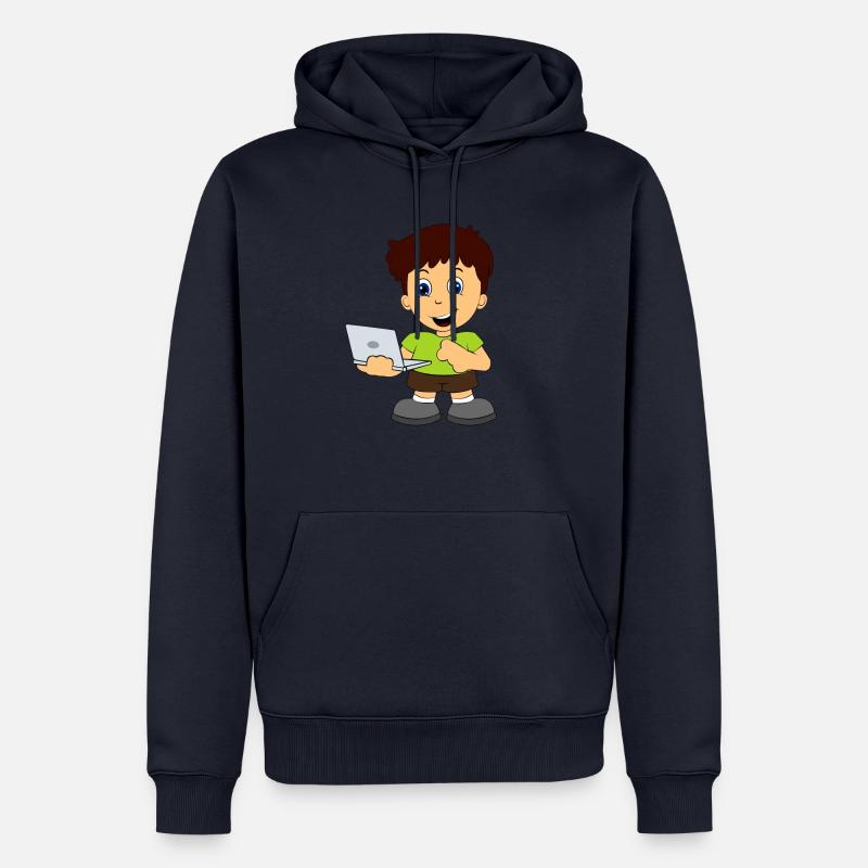 Computer Nerd Internet - Männer Premium Bio Hoodie - Navy