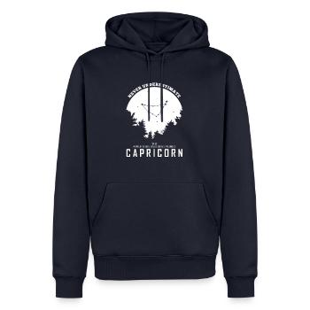 Steinbock Sternzeichen Geschenk Horoskop - Männer Premium Bio Hoodie - Navy - Vorne - Nico (187cm)