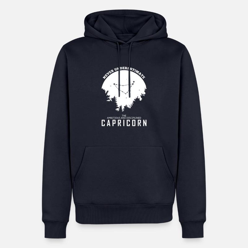 Steinbock Sternzeichen Geschenk Horoskop - Männer Premium Bio Hoodie - Navy