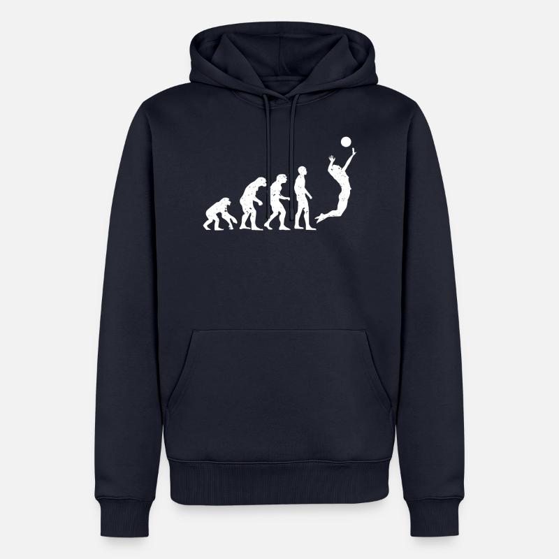 VOLLEY-BALL EVOLUTION! - Sweat à capuche Premium bio Homme - bleu marine