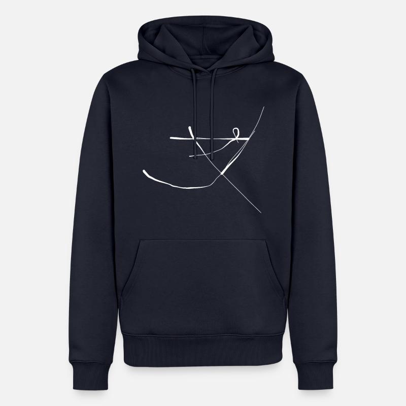 abstrait - Sweat à capuche Premium bio Homme - bleu marine