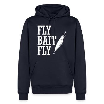 Pêche Pêche appâts de pêche pêche poisson pêcher sport. - Sweat à capuche Premium bio Homme - bleu marine - Devant - Nico (187cm)