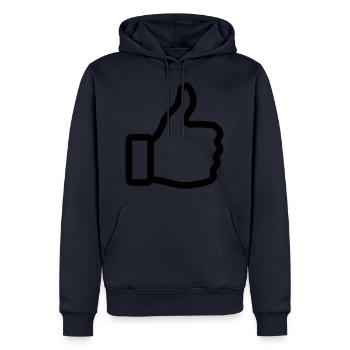 Thumbs up - Männer Premium Bio Hoodie - Navy - Vorne - Nico (187cm)