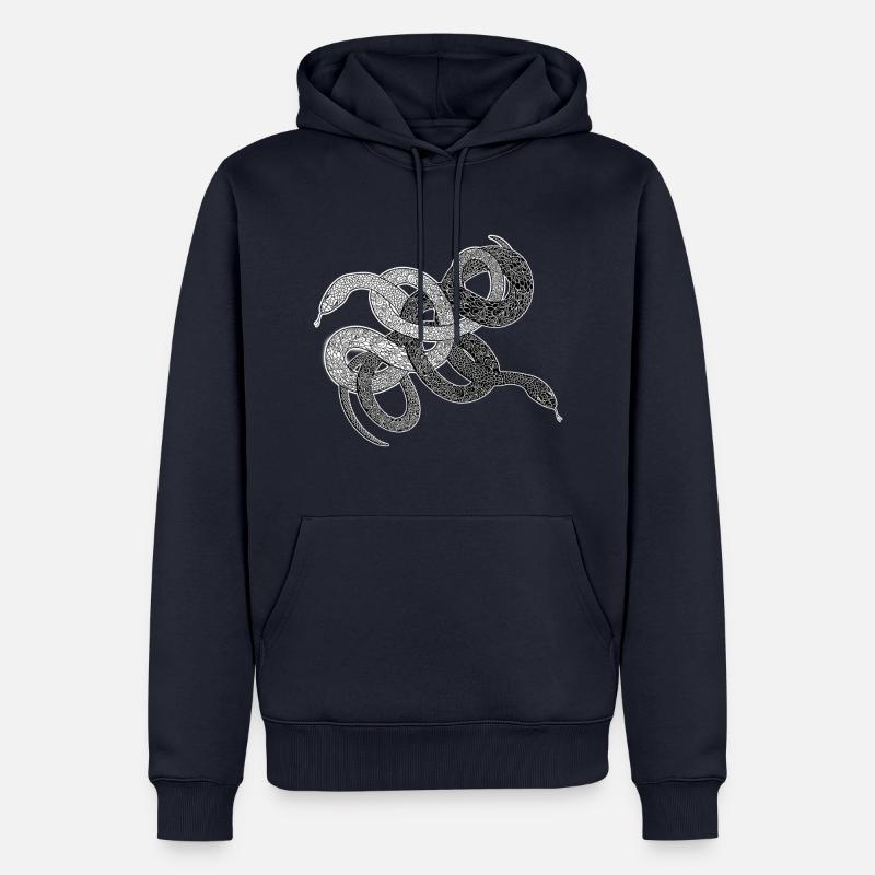 Serpents anaconda cadeau python - Sweat à capuche Premium bio Homme - bleu marine