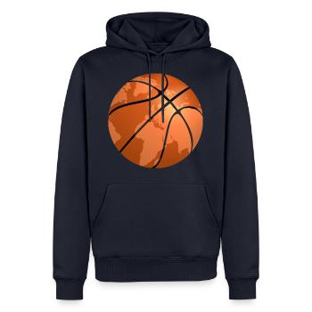 Basketball around the World - Männer Premium Bio Hoodie - Navy - Vorne - Nico (187cm)