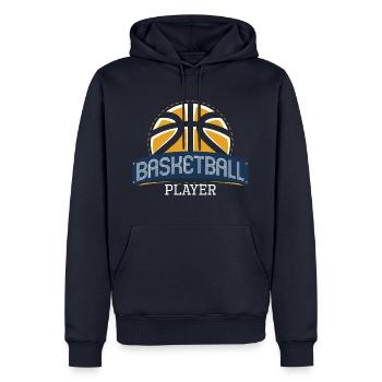Basketball Sport Gift Team Team Game - Men’s Premium Organic Hoodie - navy - Front - Nico (187cm)