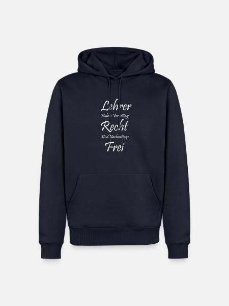 Lehrer Spruch Schule - Männer Premium Bio Hoodie - Navy