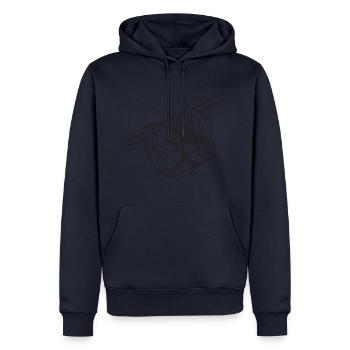 Paresseux paresseux géométrique cadeau Animal Nature - Sweat à capuche Premium bio Homme - bleu marine - Devant - Nico (187cm)