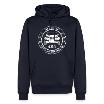 offroadabenteuer - Männer Premium Bio Hoodie - Navy - Vorne - Nico (187cm)