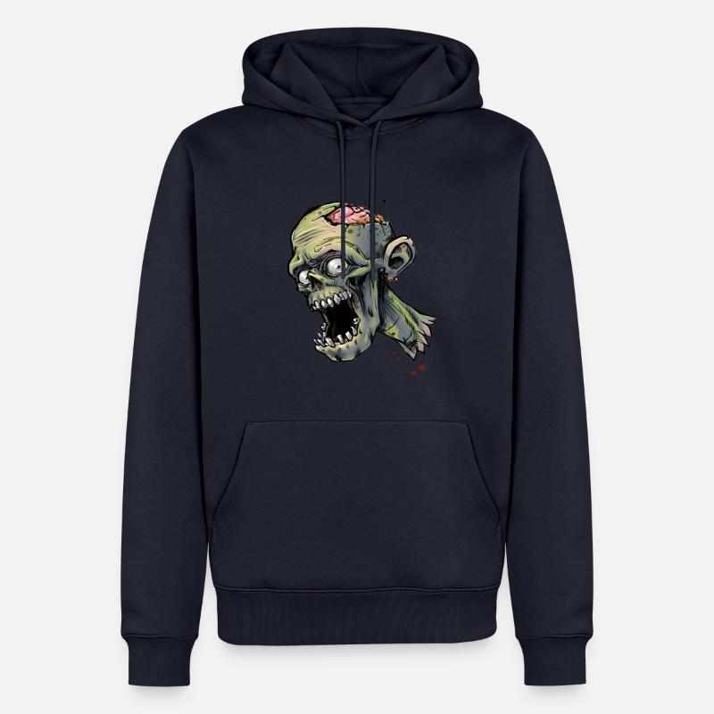 Zombie in einer Zombieapokalypse - Männer Premium Bio Hoodie - Navy