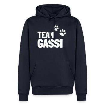 Team Gassi - Me and my dog - Men’s Premium Organic Hoodie - navy - Front - Nico (187cm)