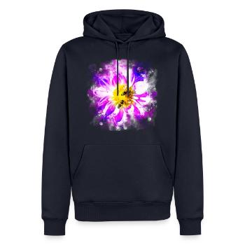 gxp bees on flower splatter watercolor - Men’s Premium Organic Hoodie - navy - Front - Nico (187cm)