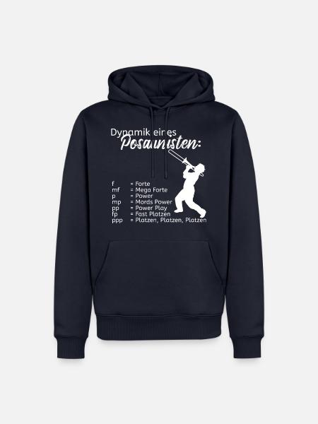 Dynamik eines Posaunisten - Posaunenspieler Musik - Männer Premium Bio Hoodie - Navy