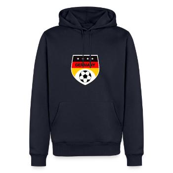 Fussball Weltmeisterschaft Wappen Germany - Männer Premium Bio Hoodie - Navy - Vorne - Nico (187cm)