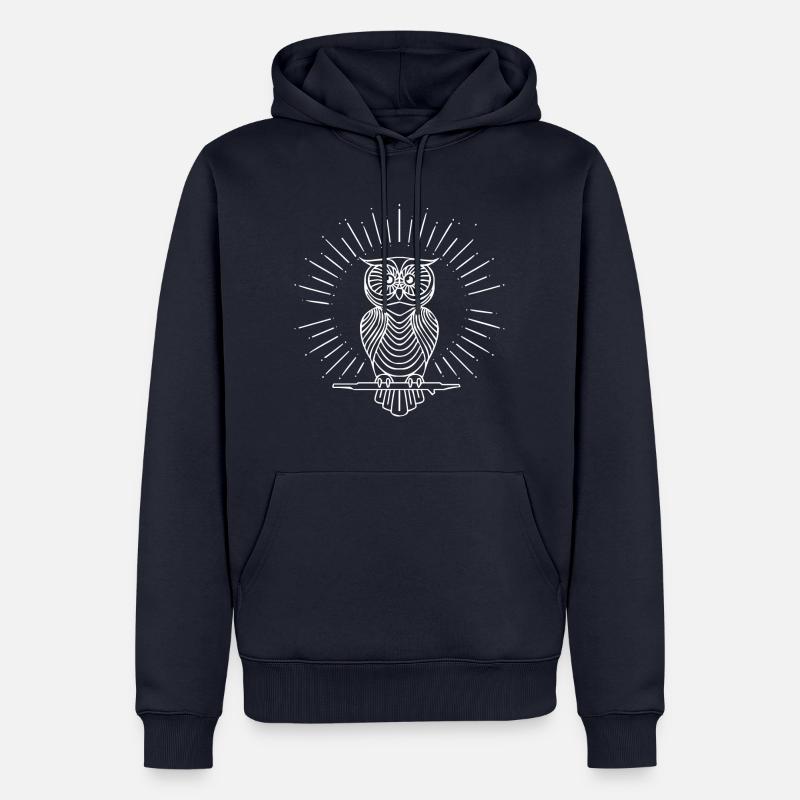 Scheinheilige Eule - Männer Premium Bio Hoodie - Navy
