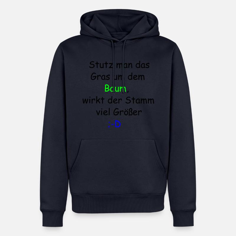 Baum Spruch | Super Geschenk - Männer Premium Bio Hoodie - Navy