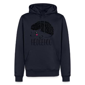 Hedgehog - Men’s Premium Organic Hoodie - navy - Front - Nico (187cm)