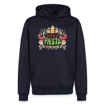 Let's Fiesta - Sweat à capuche Premium bio Homme - bleu marine - Devant - Nico (187cm)