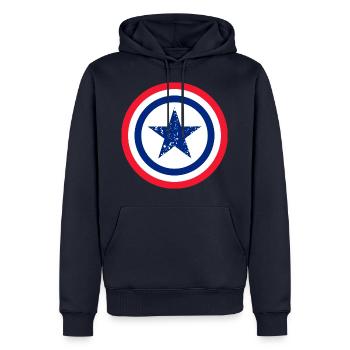 Star France - Men’s Premium Organic Hoodie - navy - Front - Nico (187cm)