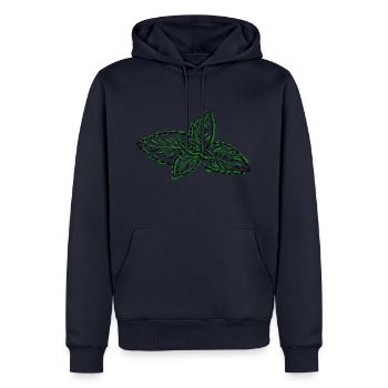 menthe - Sweat à capuche Premium bio Homme - bleu marine - Devant - Nico (187cm)