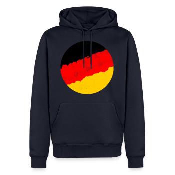 Deutschlandflagge - Männer Premium Bio Hoodie - Navy - Vorne - Nico (187cm)