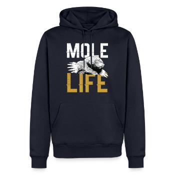 Mole life - Men’s Premium Organic Hoodie - navy - Front - Nico (187cm)