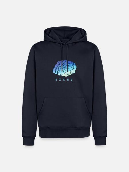 EXCEL- Brain - Gehirn - Männer Premium Bio Hoodie - Navy