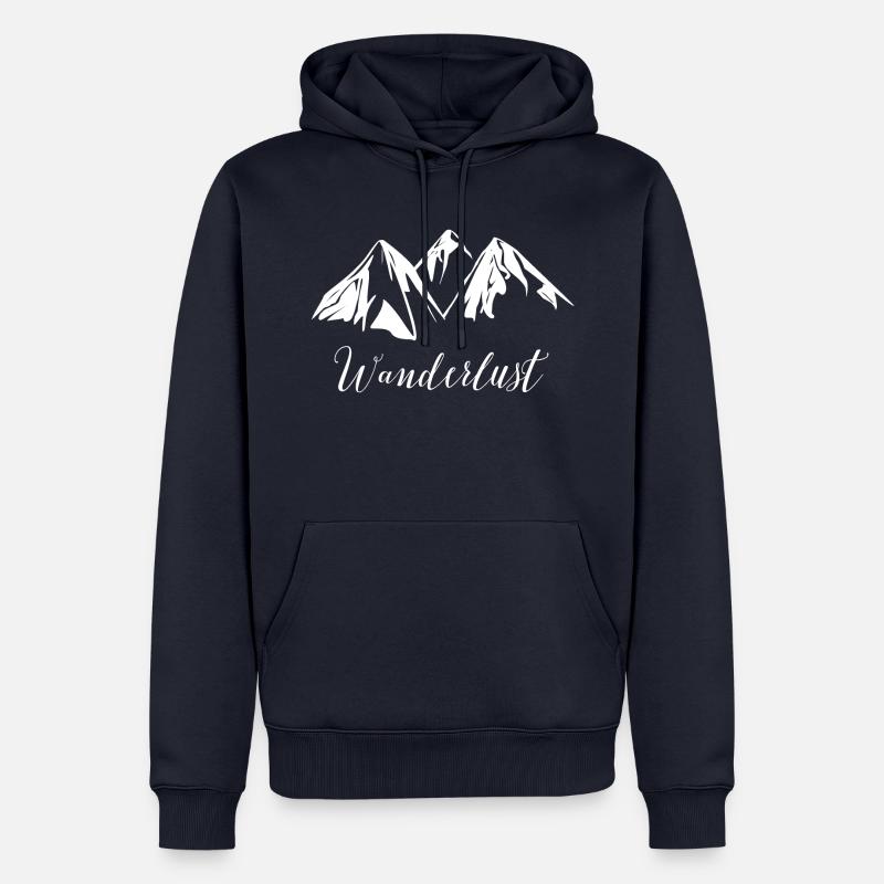 La randonnée - Sweat à capuche Premium bio Homme - bleu marine