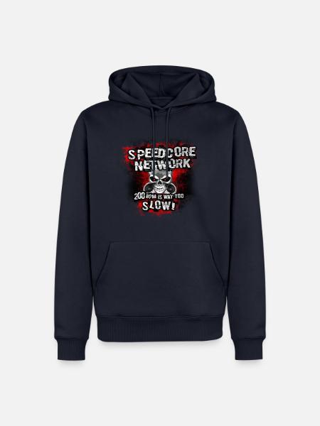 Speedcore Network Kleidung und Zubehör - Männer Premium Bio Hoodie - Navy