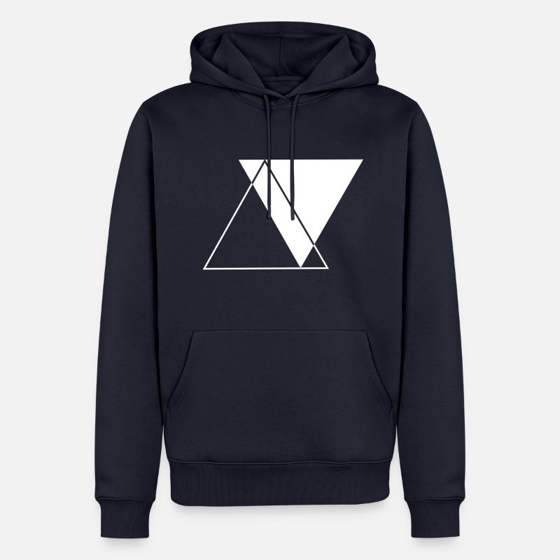 Triangle - Abstrait - Art - Sweat à capuche Premium bio Homme - bleu marine