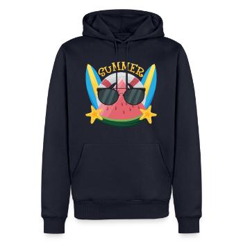 Été Lunettes Melon Surf Star - Sweat à capuche Premium bio Homme - bleu marine - Devant - Nico (187cm)