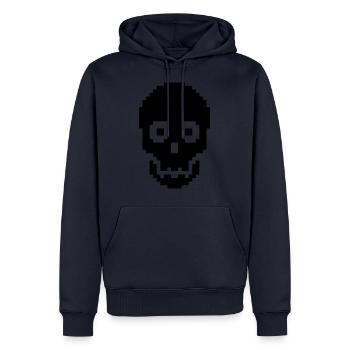 Skull - Men’s Premium Organic Hoodie - navy - Front - Nico (187cm)