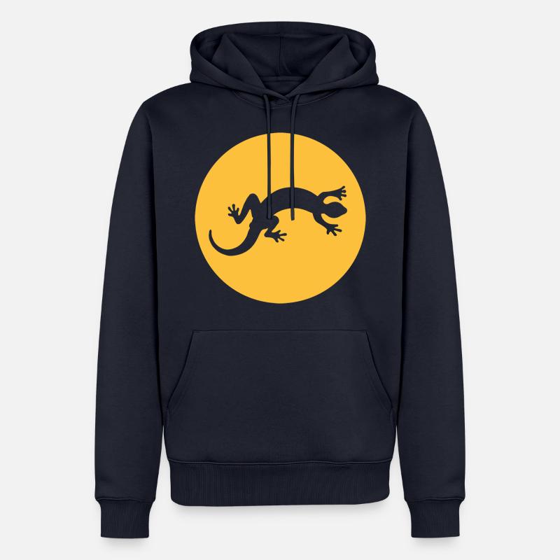 Gecko Salamander Eidechse - Männer Premium Bio Hoodie - Navy