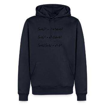 Binomische Formeln Mathe Design Geschenkidee - Männer Premium Bio Hoodie - Navy - Vorne - Nico (187cm)