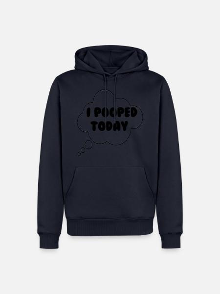 Lustig Lustig Lustig Lustig I pooped today Lustig - Männer Premium Bio Hoodie - Navy