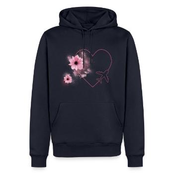 Reisen aus Herzenslust - Männer Premium Bio Hoodie - Navy - Vorne - Nico (187cm)