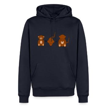 Souris - Sweat à capuche Premium bio Homme - bleu marine - Devant - Nico (187cm)