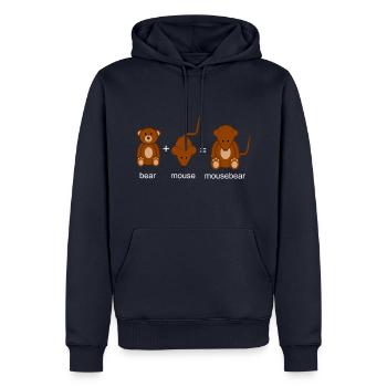 mausebär - Sweat à capuche Premium bio Homme - bleu marine - Devant - Nico (187cm)