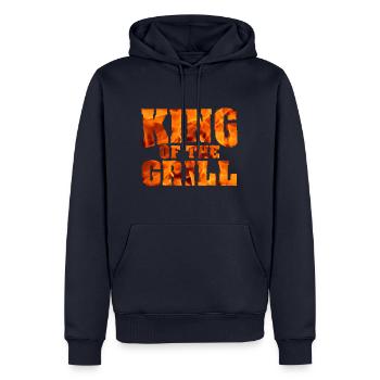 King of the grill - Sweat à capuche Premium bio Homme - bleu marine - Devant - Nico (187cm)