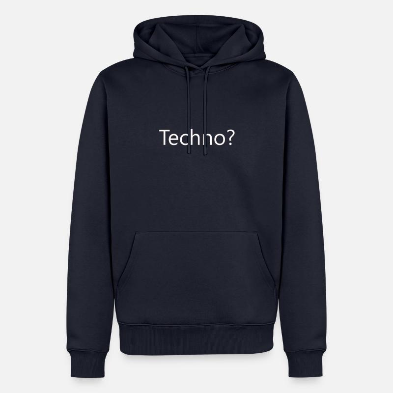 Techno? - Männer Premium Bio Hoodie - Navy