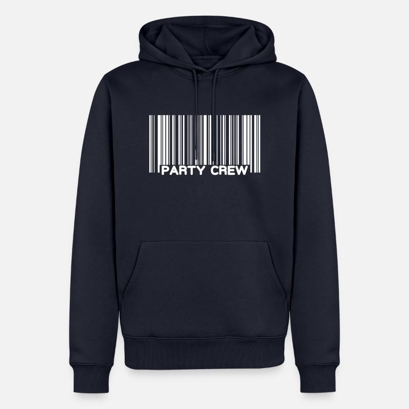 Barcode Party Crew - Männer Premium Bio Hoodie - Navy