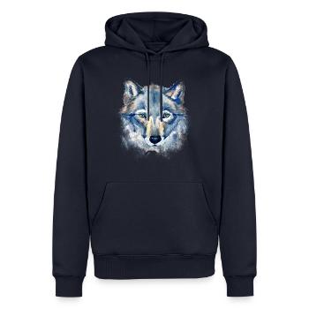 Art Wolf - Men’s Premium Organic Hoodie - navy - Front - Nico (187cm)
