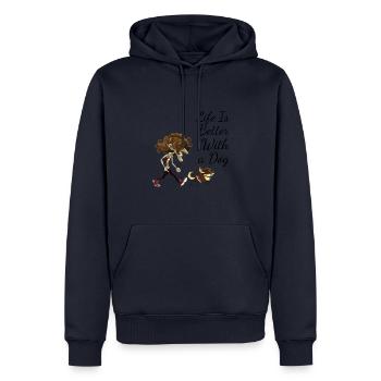 Dog design for dog owners - Men’s Premium Organic Hoodie - navy - Front - Nico (187cm)